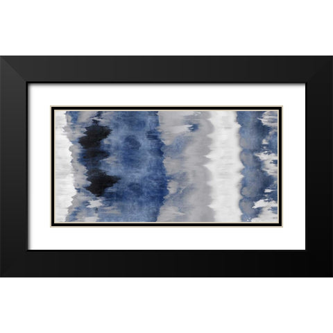 Resonate - Indigo Black Modern Wood Framed Art Print with Double Matting by Springer, Rachel