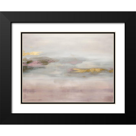 Suspend in Blush Black Modern Wood Framed Art Print with Double Matting by Springer, Rachel