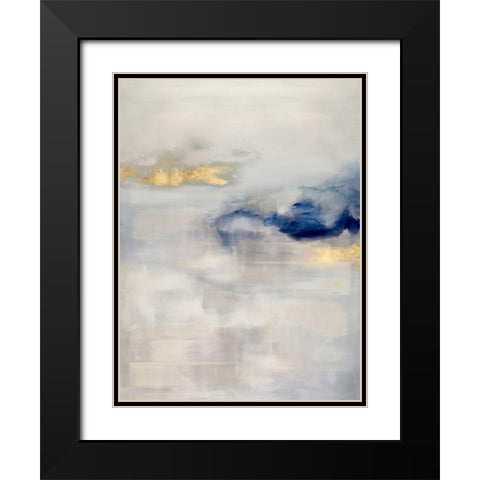 Ethereal with Blue I Black Modern Wood Framed Art Print with Double Matting by Springer, Rachel