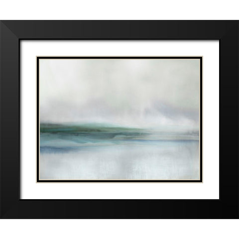 Stillness in Aqua I Black Modern Wood Framed Art Print with Double Matting by Springer, Rachel