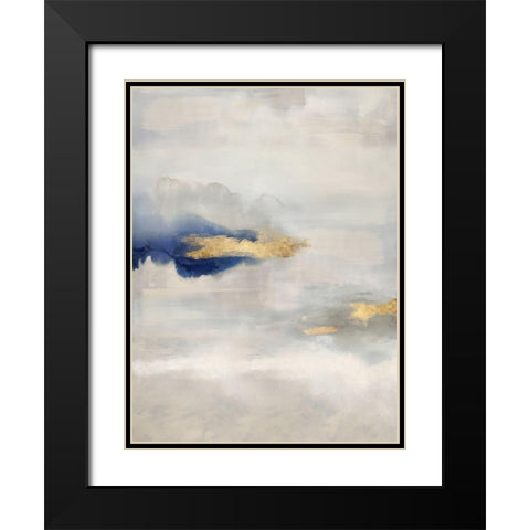 Ethereal with Blue V Black Modern Wood Framed Art Print with Double Matting by Springer, Rachel