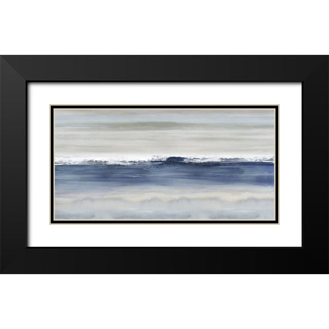 Arise Indigo Black Modern Wood Framed Art Print with Double Matting by Springer, Rachel