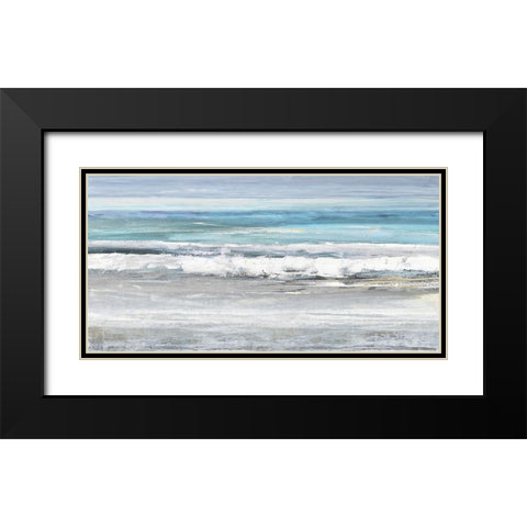 The Surf II Black Modern Wood Framed Art Print with Double Matting by Springer, Rachel