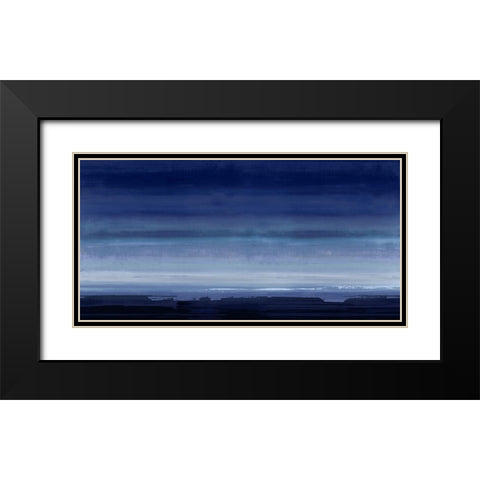 Highlight Indigo Black Modern Wood Framed Art Print with Double Matting by Springer, Rachel