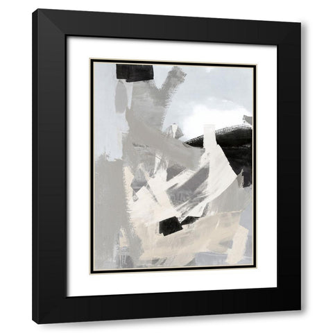 Layers I Black Modern Wood Framed Art Print with Double Matting by Springer, Rachel
