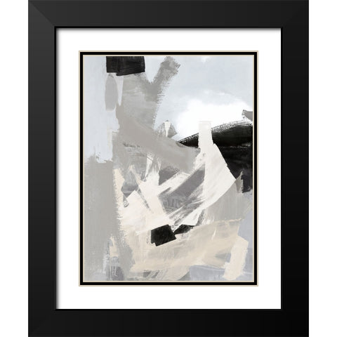 Layers I Black Modern Wood Framed Art Print with Double Matting by Springer, Rachel