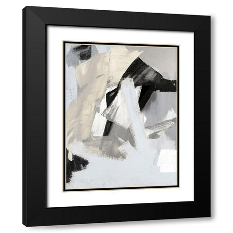Layers II Black Modern Wood Framed Art Print with Double Matting by Springer, Rachel