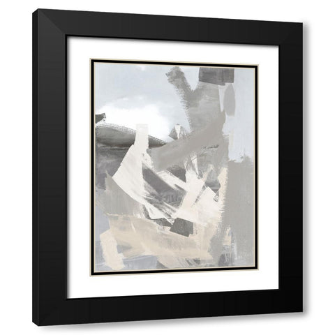 Layers III Black Modern Wood Framed Art Print with Double Matting by Springer, Rachel