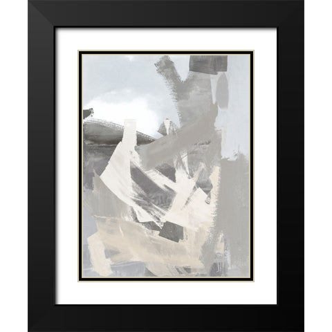 Layers III Black Modern Wood Framed Art Print with Double Matting by Springer, Rachel