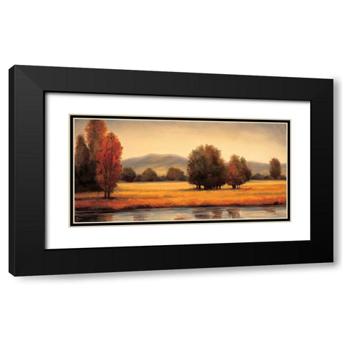 Rivers Edge Black Modern Wood Framed Art Print with Double Matting by Franklin, Ryan