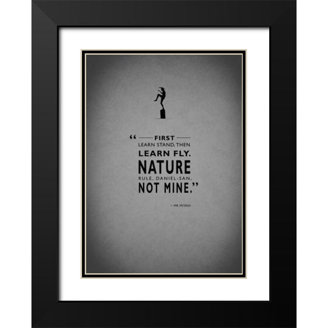 Mr Miyagi Black Modern Wood Framed Art Print with Double Matting by Rogan, Mark