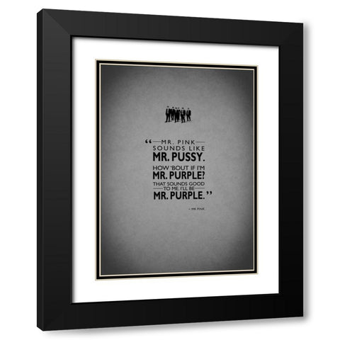 Reservoir-Dogs Mr-Pink Black Modern Wood Framed Art Print with Double Matting by Rogan, Mark