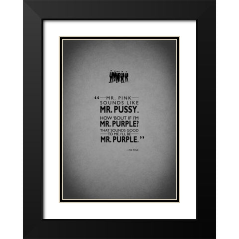 Reservoir-Dogs Mr-Pink Black Modern Wood Framed Art Print with Double Matting by Rogan, Mark