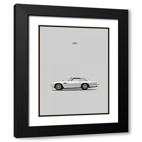 Aston DB5 1965 Black Modern Wood Framed Art Print with Double Matting by Rogan, Mark