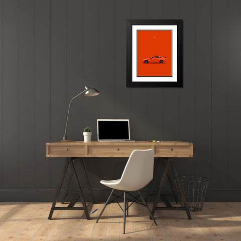 BMW M3 GTS Orange Black Modern Wood Framed Art Print with Double Matting by Rogan, Mark