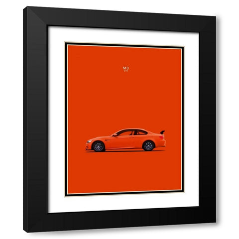 BMW M3 GTS Orange Black Modern Wood Framed Art Print with Double Matting by Rogan, Mark