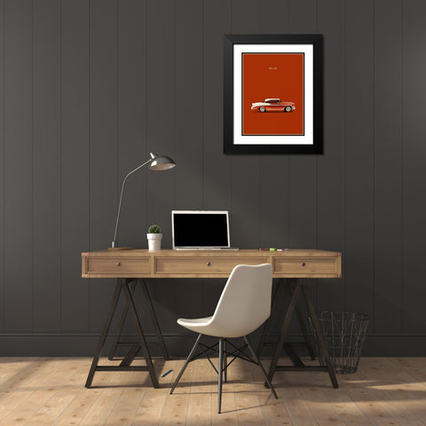 Chev Belair 56 Black Modern Wood Framed Art Print with Double Matting by Rogan, Mark