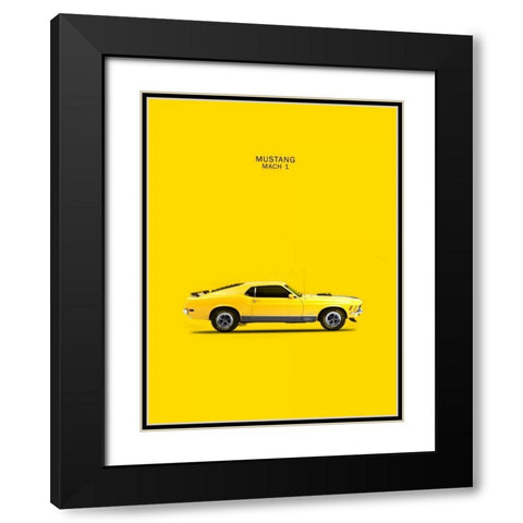 Ford Mustang Mach1 1970 Black Modern Wood Framed Art Print with Double Matting by Rogan, Mark