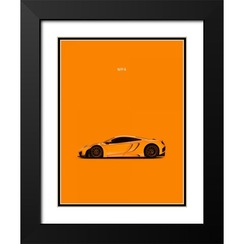 McLaren MP4 Black Modern Wood Framed Art Print with Double Matting by Rogan, Mark