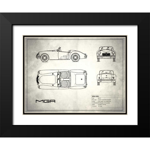 MG MGA White Black Modern Wood Framed Art Print with Double Matting by Rogan, Mark