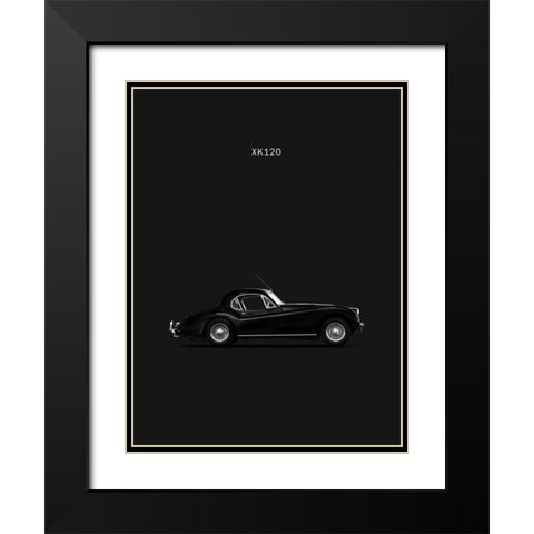 Jaguar XK120 Coupe 1952 Black Modern Wood Framed Art Print with Double Matting by Rogan, Mark