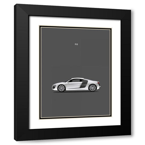Audi R8 Black Modern Wood Framed Art Print with Double Matting by Rogan, Mark