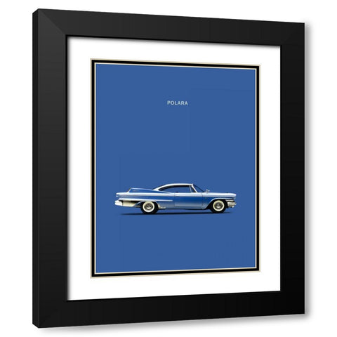 Dodge Polara D500 1960 Black Modern Wood Framed Art Print with Double Matting by Rogan, Mark