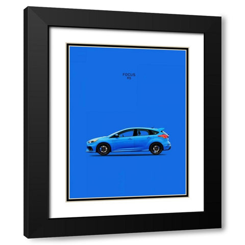 Ford Focus RS Black Modern Wood Framed Art Print with Double Matting by Rogan, Mark