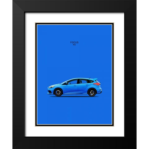 Ford Focus RS Black Modern Wood Framed Art Print with Double Matting by Rogan, Mark