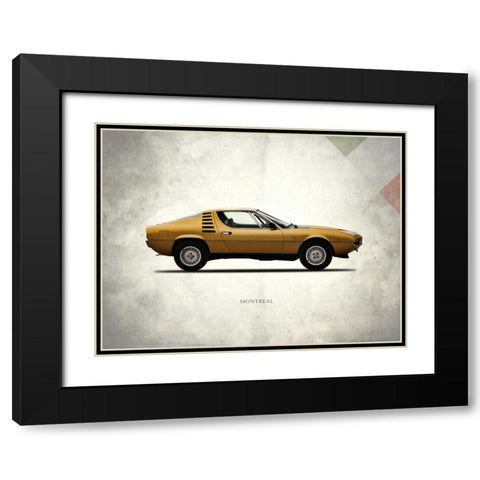 Alfa-Romeo Montreal 1972 Black Modern Wood Framed Art Print with Double Matting by Rogan, Mark