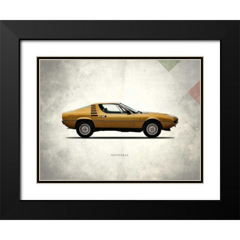 Alfa-Romeo Montreal 1972 Black Modern Wood Framed Art Print with Double Matting by Rogan, Mark