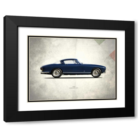 Ferrari 250 Europa GT 1955 Black Modern Wood Framed Art Print with Double Matting by Rogan, Mark