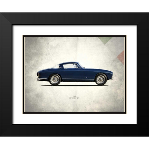 Ferrari 250 Europa GT 1955 Black Modern Wood Framed Art Print with Double Matting by Rogan, Mark