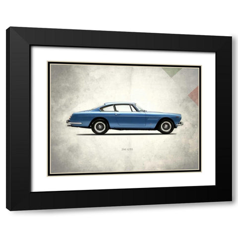 Ferrari 250GTE 1962 Black Modern Wood Framed Art Print with Double Matting by Rogan, Mark