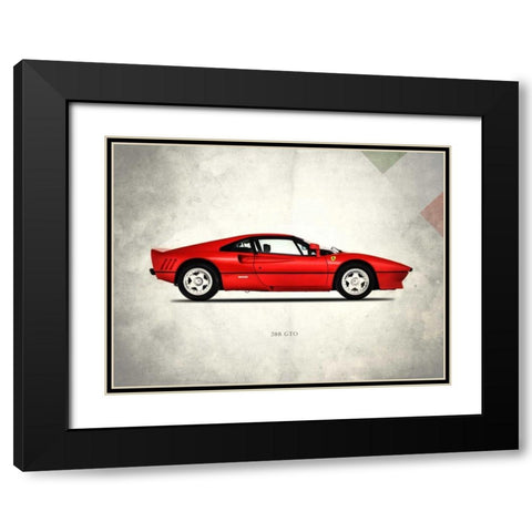 Ferrari 288-GTO Berlinetta 198 Black Modern Wood Framed Art Print with Double Matting by Rogan, Mark