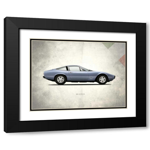 Ferrari 365GTC-4 1972 Black Modern Wood Framed Art Print with Double Matting by Rogan, Mark