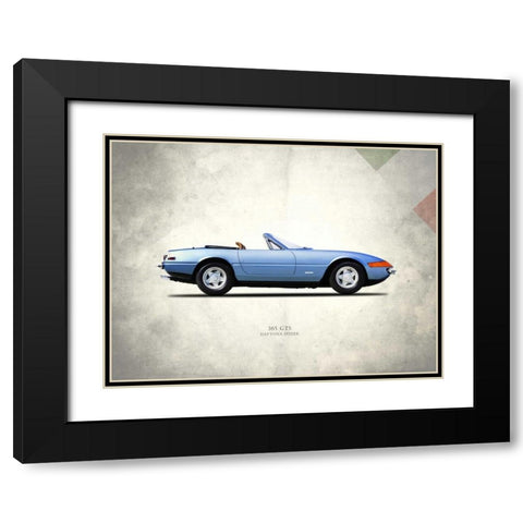 Ferrari 365GTS Daytona Spider Black Modern Wood Framed Art Print with Double Matting by Rogan, Mark