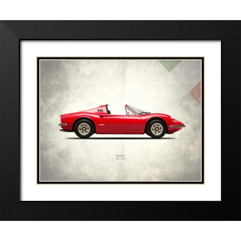 Ferrari Dino 246GTS 1973 Black Modern Wood Framed Art Print with Double Matting by Rogan, Mark