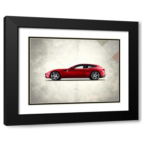 Ferrari FF Black Modern Wood Framed Art Print with Double Matting by Rogan, Mark