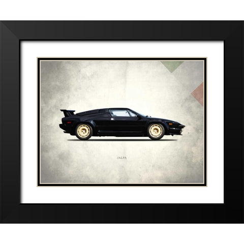Lamborghini Jalpa 1988 Black Modern Wood Framed Art Print with Double Matting by Rogan, Mark