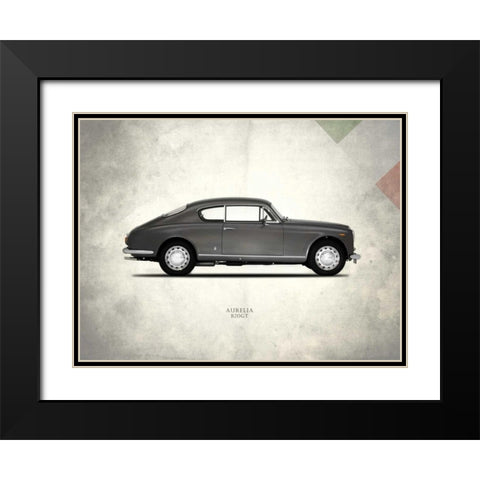 Lancia Aurelia-B20GT 1958 Black Modern Wood Framed Art Print with Double Matting by Rogan, Mark