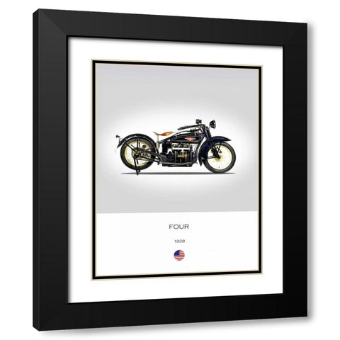 Henderson Four 1928 Black Modern Wood Framed Art Print with Double Matting by Rogan, Mark