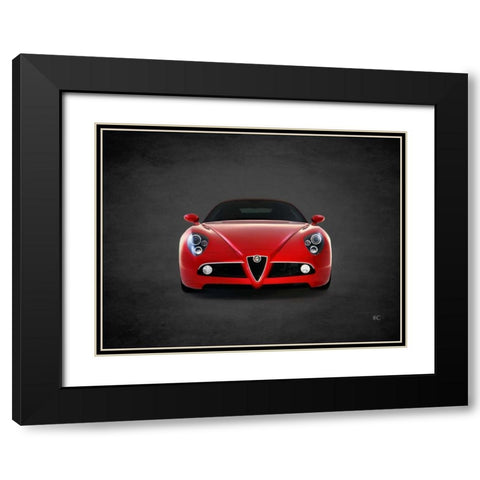 Alfa Romeo 8C 2008 Black Modern Wood Framed Art Print with Double Matting by Rogan, Mark