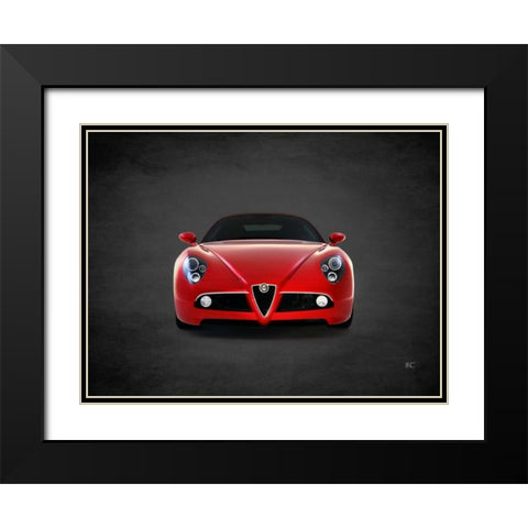 Alfa Romeo 8C 2008 Black Modern Wood Framed Art Print with Double Matting by Rogan, Mark