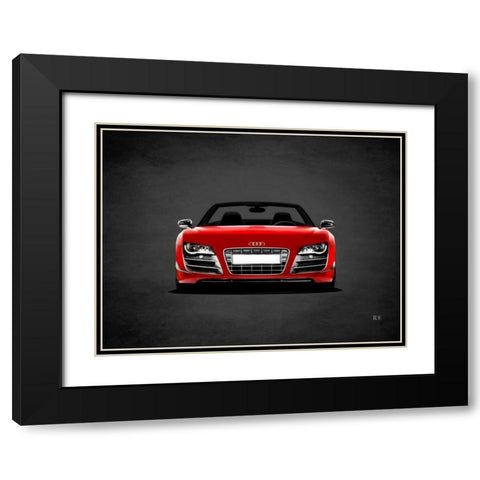 Audi R8 Black Modern Wood Framed Art Print with Double Matting by Rogan, Mark