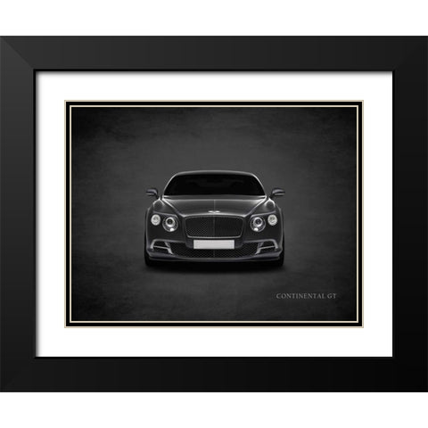 Bentley Continental GT Black Modern Wood Framed Art Print with Double Matting by Rogan, Mark