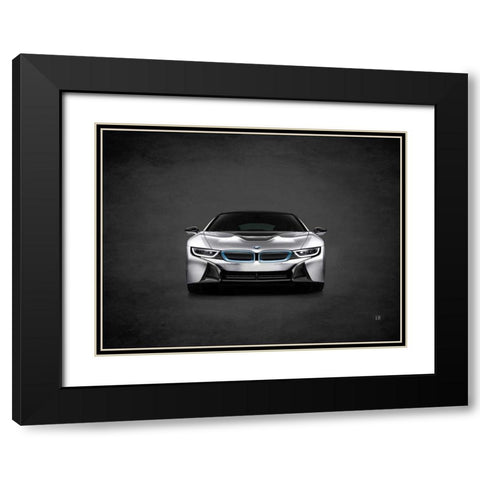 BMW i8 Black Modern Wood Framed Art Print with Double Matting by Rogan, Mark