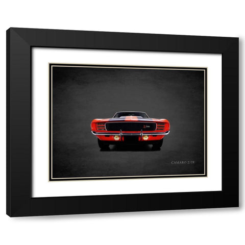 Chevrolet Camaro Z28 1969 Black Modern Wood Framed Art Print with Double Matting by Rogan, Mark