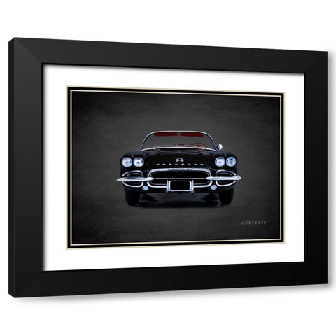 Chevrolet Corvette 1962 Black Modern Wood Framed Art Print with Double Matting by Rogan, Mark