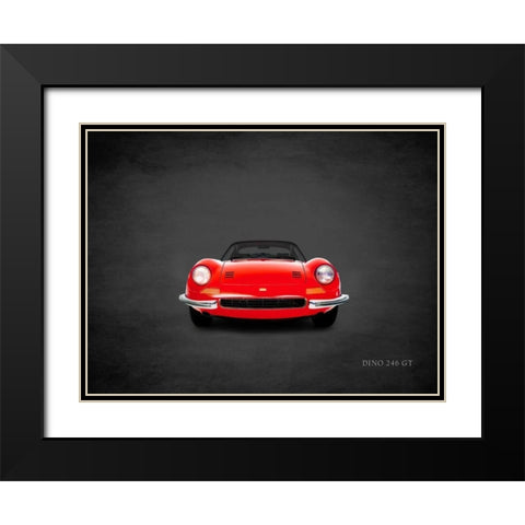 Ferrari Dino 246GT 1969 Black Modern Wood Framed Art Print with Double Matting by Rogan, Mark